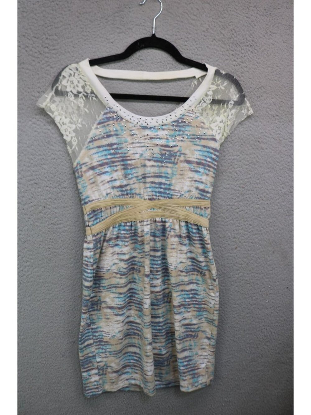 Free People Barracuda Lace Open Back Mini Dress-Size XS-BOHO-Hippie